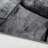 thumbnail of Carpetsale24 Teppich Wohnzimmer Moderne Steindesign Schwarz - Grau 120 x 170 cm - Kurzflor, Schlafzimmer, Esszimmer, Küche