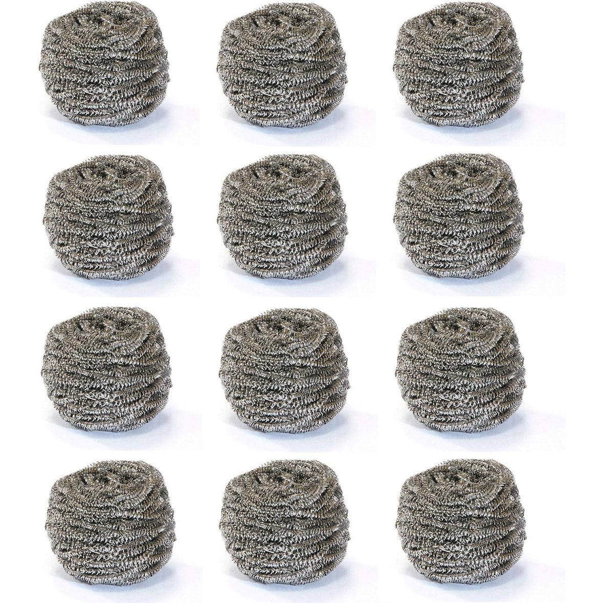 Estropajo acero inoxidable gigante 60gr 12 uds