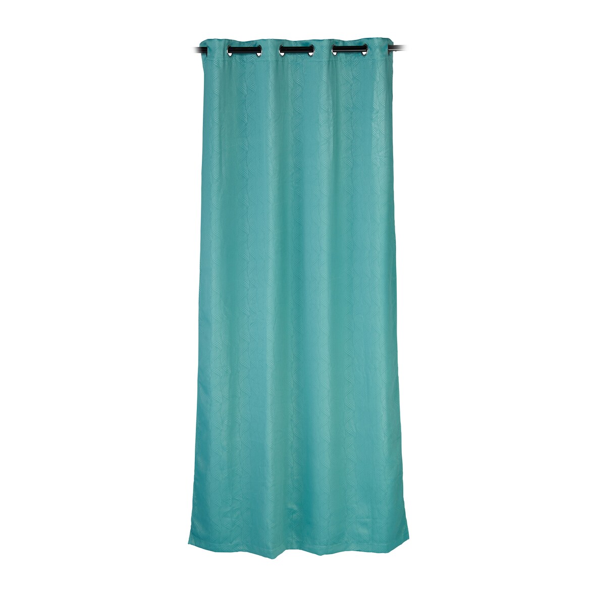 Relaxdays Vorhänge, 2er Set, HB 245x135 cm, blickdicht, lichtundurchlässig, Ösen, Verdunkelungsvorhänge mit Muster, grün