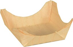 500 Stück Fingerfood-Schalen, Holz  pure  eckig 1,5 x 4 x 4 cm
