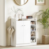 thumbnail of Zapatero Armario Madera Mueble Zapatero Gabinete 2 Puertas 4 Estantes Blanco