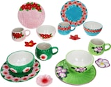 thumbnail of Flori Flower 16tlg Frühstücksset Steingut Teller Becher Schale Ablage Blumen