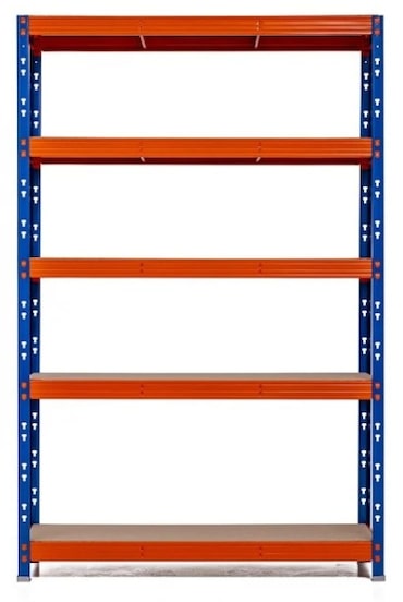 Etagère rack 2x4 pl bois / métal 40x240xH192,4 cm 200 kg/plateau