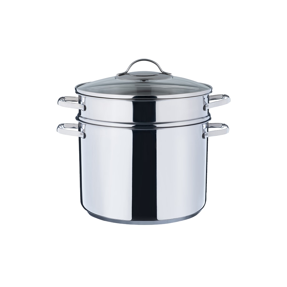 Kelomat Nudeltopf Classico mit Glasdeckel Ø24 cm 3 teilig Edelstahl Induktion
