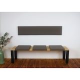 thumbnail of Lycce Bankauflage TAUPE Klemmkissen Sitzkissen zum fest klemmen mit 2 Leisten 37cm Klemmtiefe Kunstleder 100.000 Scheuertouren