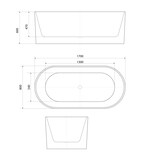 thumbnail of AcquaVapore freistehende Badewanne Wanne Acryl F08 170x80cm mit Armatur AF03