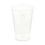 thumbnail of 10x Mehrwegbecher Pfandbecher transparent stabil+ PP 0,4L Eichstrich O 87mm
