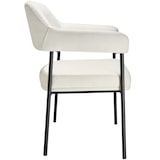 thumbnail of tectake Cadeira de jantar Doé, estofada, pernas de aço - Conjunto de 6 Efeito veludo off-white