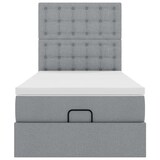 thumbnail of vidaXL Ottoman-Bett mit Matratze Hellgrau 80x200 cm Stoff