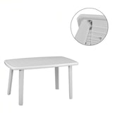 thumbnail of Ensemble de 6 fauteuils Ratak avec table ovale rectangulaire Cayman blanche
