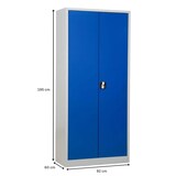 thumbnail of PROREGAL Stahlschrank BEE mit 4 verzinkten Fachböden | HxBxT 195x92x60cm | Grau-Blau | Werkstattschrank Werkzeugschrank Aktenschrank Universalschrank