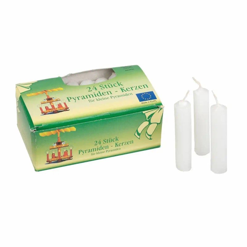 Pyramidenkerzen weiß 14x70mm 24 Stück