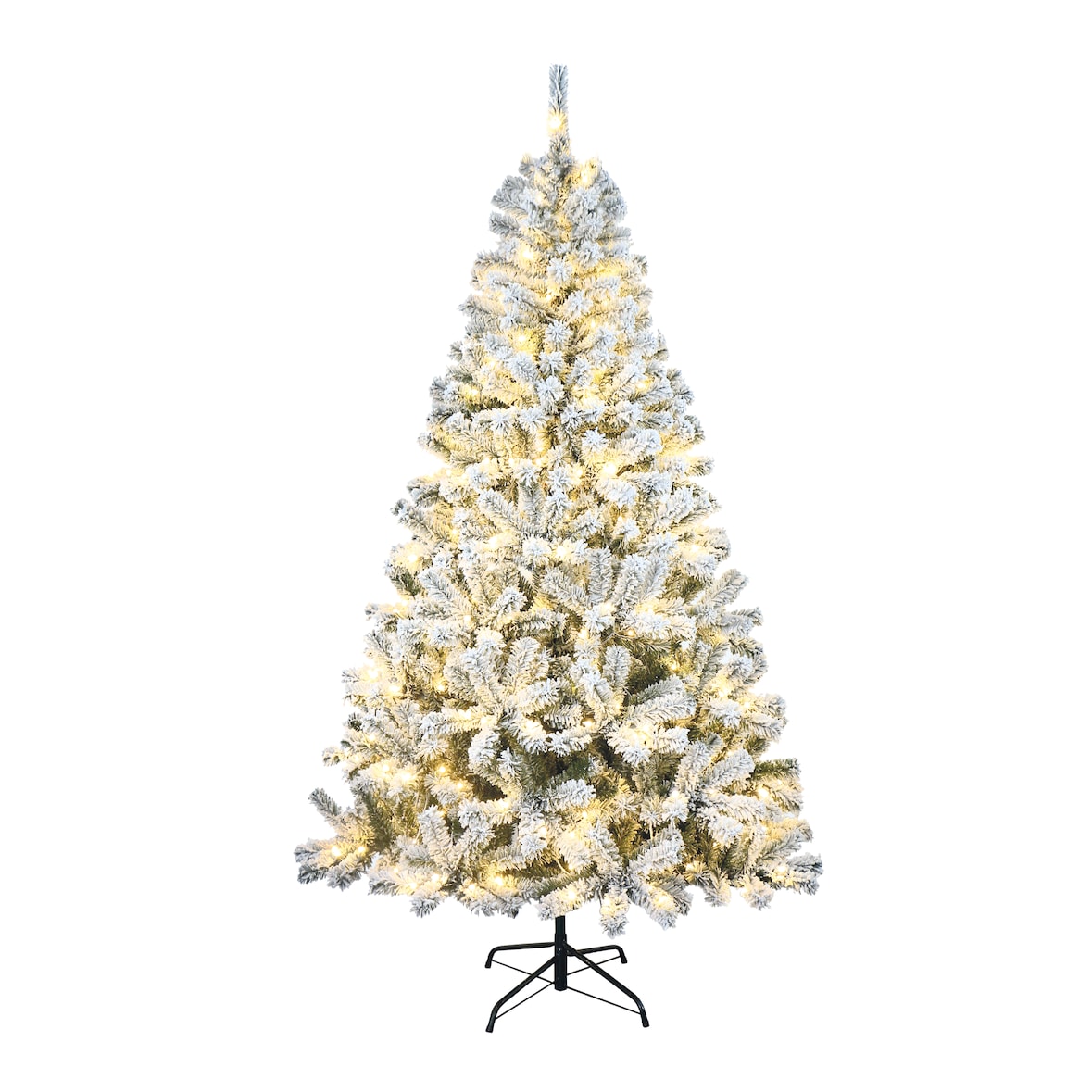 Albero di Natale artificiale in PVC e PE neve 210 cm con effetto neve ideale per uso interno ed esterno verde–ComfortXL | Leroy Merlin
