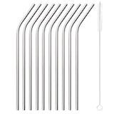 thumbnail of METRO Professional Cannuccia riutilizzabile, acciaio inox, Ø 6 mm x 21 cm, piegata, lavabile in lavastoviglie, 10 pezzi