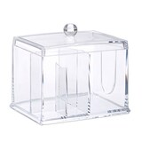 thumbnail of Relaxdays Wattestäbchen Aufbewahrung, Acryl, Box mit Deckel, großer Ohrstäbchen Spender Bad & Schminktisch, transparent