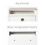 thumbnail of ARREGUI Zaguán E5751 Caixa de Correio Exterior em Aço, Caixa Postal Pequena de Parede, Caixa de Correio com Bocal Traseiro Colector de Cartas, Branco