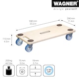 thumbnail of WAGNER Transporthilfe BIRKE Multiplex ANTIRUTSCHPUNKTE - 59 x 29 x 11 cm, Rollen Ø 75 mm soft, Tragkraft 200 kg-20112801