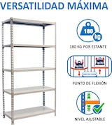 thumbnail of SimonRack Scaffalatura metallica, 2000x1000x500 mm, 5 livelli, ripiano metallico, 180 kg al punto di flessione, Bianco - Simonclick