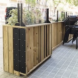 thumbnail of Séparateur d'Ambiances pour Terrasses avec Rambarde Pliable 150 x 12 x 75 cm