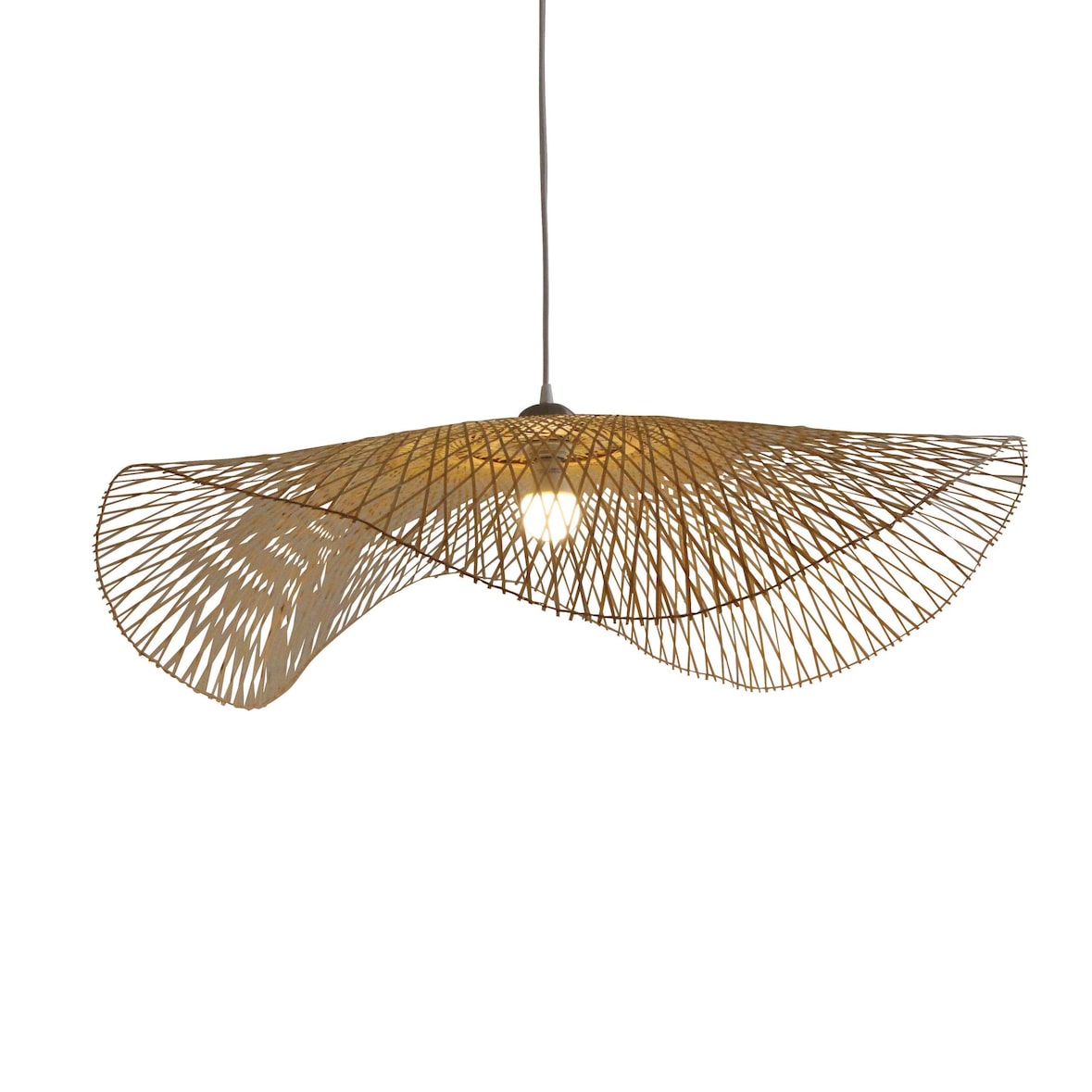 Now's Home - Suspension en bambou naturel diam 100 cm caravelle