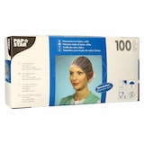 thumbnail of 100x Haarnetze Kopfhauben dezente Haarfixierung aus Nylon Ø 55-62 cm weiss