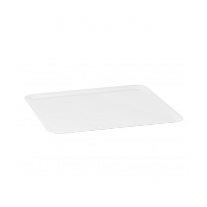 Set van 10 witte plastic dienbladen, 46x66 cm