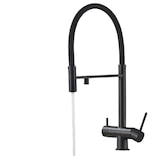 thumbnail of KLARWERK® Lana | Flex 3-Wege Armatur Edelstahl Schwarz matt|Filter Trinkwasser Wasserhahn Küche | Osmose Sprudel Mischbatterie U-Auslauf 3 Anschlüsse