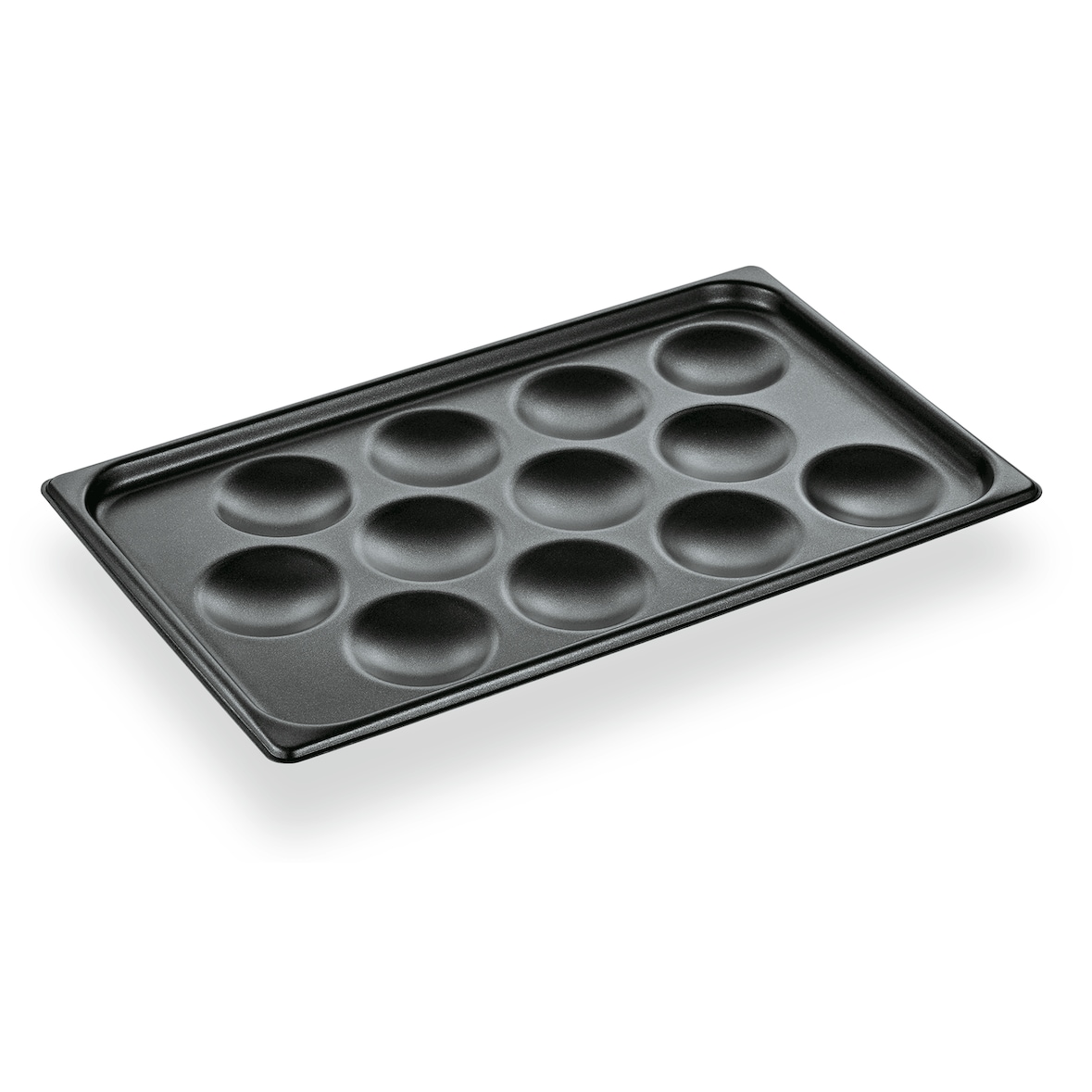WAS Germany - GN Muffinblech 1/1 mit PTFE Antihaftbeschichtung,  für 12 Muffins, Ø 8,5 cm, Aluminium