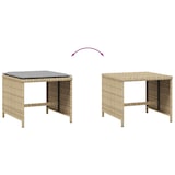 thumbnail of vidaXL Gartenhocker Kissen 4Stk. Beigemischung 41x41x36 cm Poly Rattan