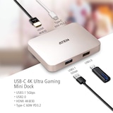 thumbnail of ATEN UH3235 USB-C 4K Ultra Mini Dock mit Power Passthrough