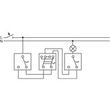 thumbnail of OCEAN Wechselschalter, ohne Beleuchtung, alpinweiß, matt, Aufputz, IP44, 1f