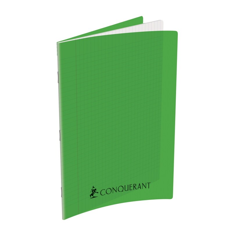 Lot de 5 Cahier Classique PP piqué A4, 192p./96 feuilles 70g/m², Séyès, coloris vert