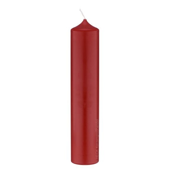 Altarkerze Rot 400 x 60 mm, 1 Stück, Kerze mit Dornbohrung