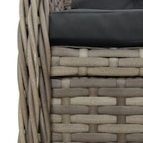 thumbnail of vidaXL 3-tlg. Bistro-Set mit Kissen Grau Poly Rattan