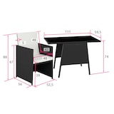 thumbnail of tectake Conjunto de ratán Lausanne  negro - 403096