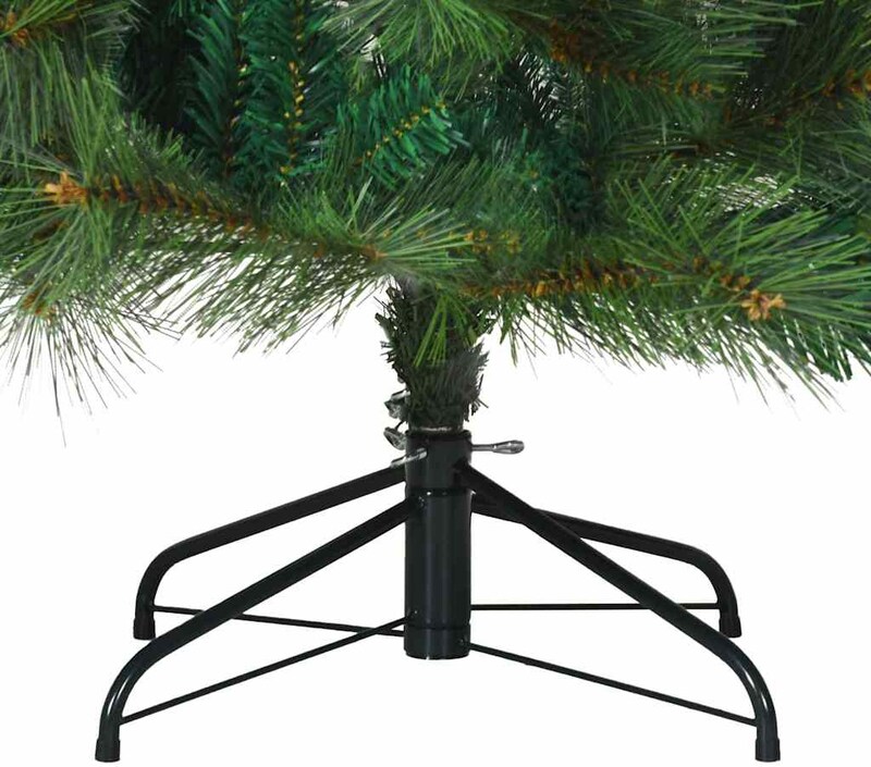 Ein grüner Weihnachtsbaumständer.