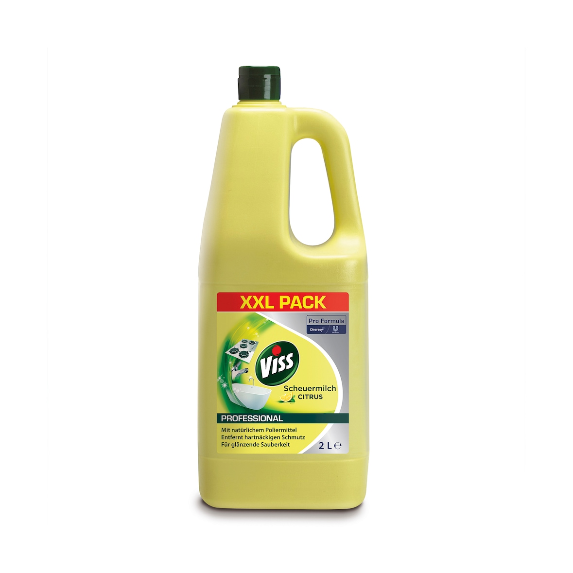 Viss Professional Scheuermilch Citrus löst Schmutz ohne zu kratzen, schont die Fläche, 2l