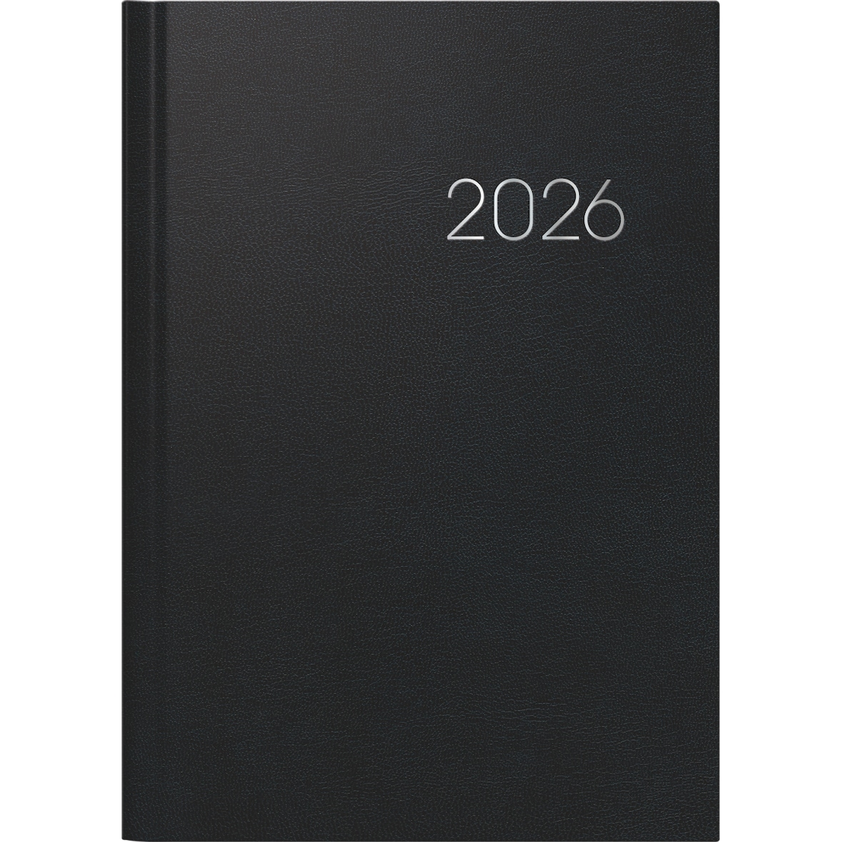 Buchkalender 796 A5 1 Woche/2 Seiten Balacron schwarz 2026