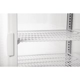thumbnail of Vitrina refrigerada con 1 puerta, 3 estantes, plástico/cristal, 88,5 x 42,8 x 38,6 cm, refrigeración por aire, 68 L, blanca, Polar G619