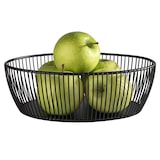 thumbnail of APS 30423 Corbeille à pain ou à fruits métal noir ovale Svart 24 x 19 cm, H 8 cm