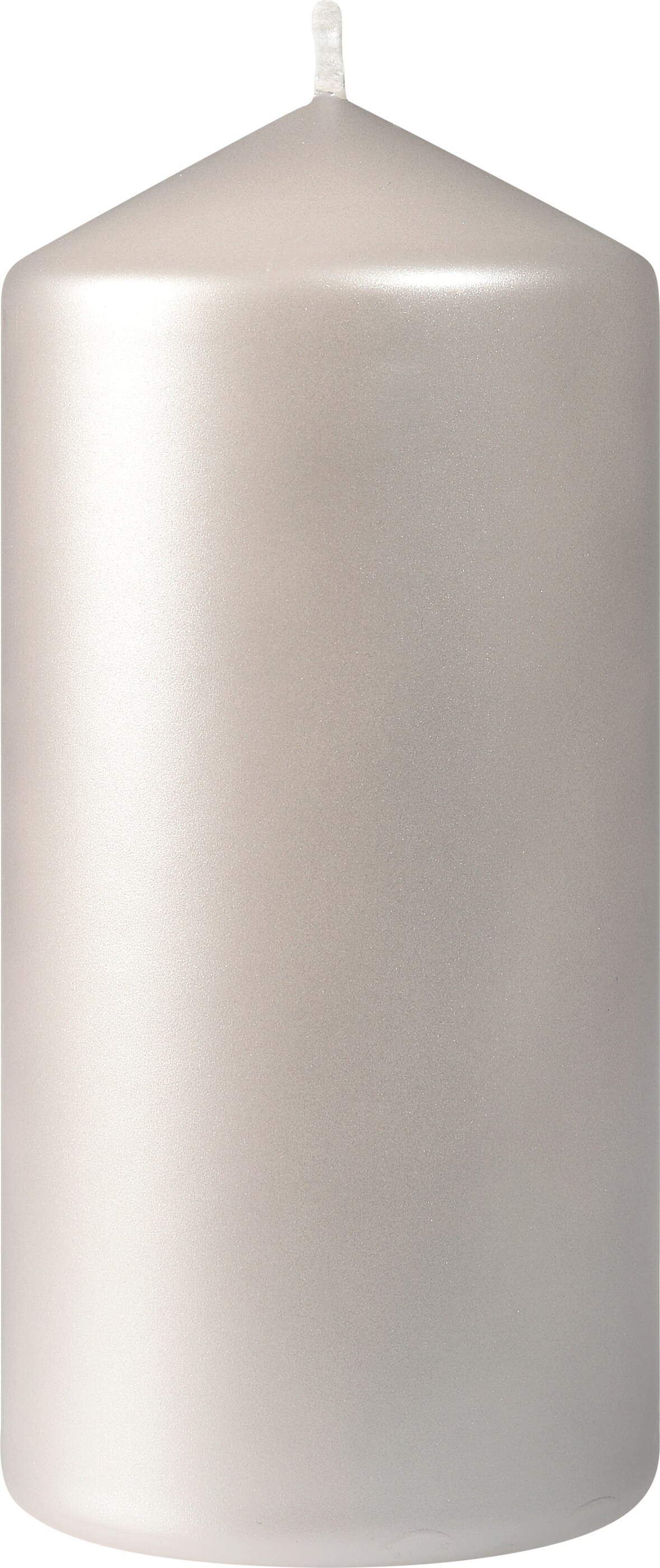 Duni Stumpenkerze matt 150 x Ø 70 mm 50 Std. Silber, 12 Stk/Krt (2 x 6 Stk)