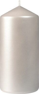 thumbnail of Duni Stumpenkerze matt 150 x Ø 70 mm 50 Std. Silber, 12 Stk/Krt (2 x 6 Stk)