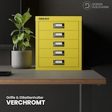 thumbnail of BISLEY Schubladenschrank aus Metall DIN A3 in silber mit 6 Schubladen und Sockel Werkzeugschrank Metallschrank