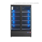thumbnail of Gasfrit – Armário expositor refrigerado para bebidas 2 portas, 1253 x 750 x 2080 mm, 1300 l, iluminação LED multicolorida