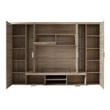 thumbnail of Molar Regal Aufstellung 4 Türen, 5 Ablagen und 3 Klapptüren, inkl. Licht, Eiche Dekor.