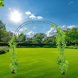 thumbnail of Relaxdays Rosenbogen, Metall, Torbogen Garten, H: 250 cm, 2 Breiten: 235 oder 180 cm, Rankhilfe Kletterpflanzen, schwarz
