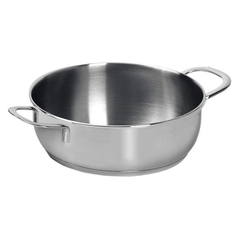 Lagostina Euforia, casseruola bassa cm 24, acciaio 18/10, adatto ad induzione