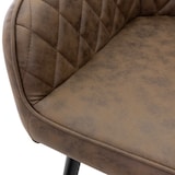 thumbnail of ML-Design – Esszimmerstühle 2er Set Braun | Kunstlederbezug, Armlehnen, Metallbeine, ergonomische Esszimmer- & Küchenstühle
