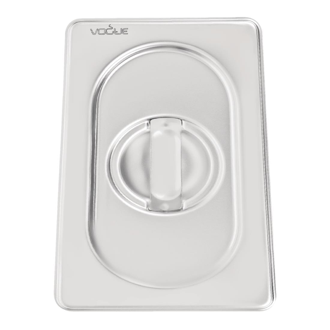 Vogue Tampa resistente para recipientes de aço inoxidável GN 1/9