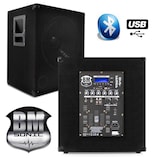 thumbnail of Pack sonorisation 2200W - Enceintes + Caisson + Pieds - USB/BLUETOOTH - BM SONIC BMS1512
